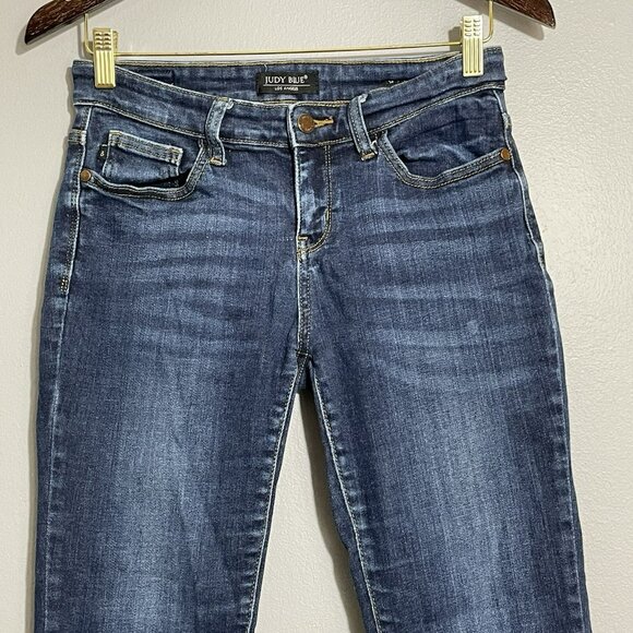 Judy Blue Skinny Slim Jeans Women Size 9/29 Fade Wash Distressed Moto Biker Rock - Picture 11 of 12